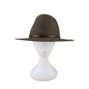 Akubra Mens Brown Felt Western Hat Leather Band Imperial Quality Size 63